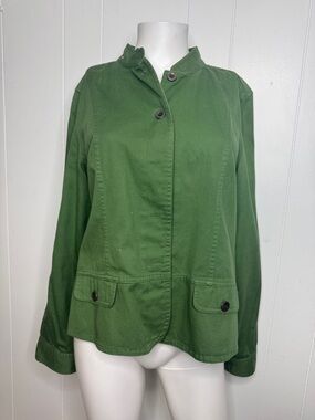 Christopher & banks green jacket coat women’s L
